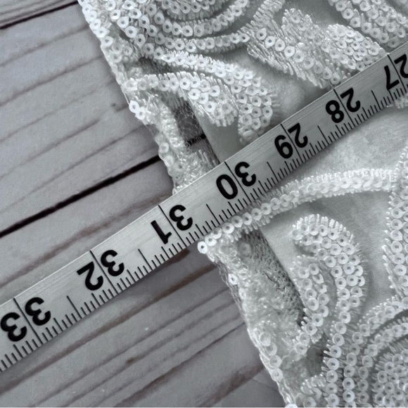 NWT Lulu’s Madina White Sequined One Shoulder Bodycon Dress size Small - Picture 16 of 16